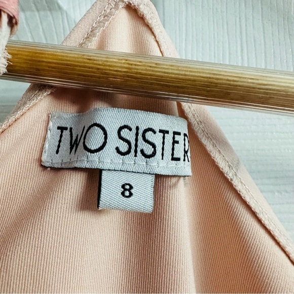 Two Sisters Dress Mini Pink Ruffle Floral Dainty Coquette Long Sleeve Small - Picture 6 of 7